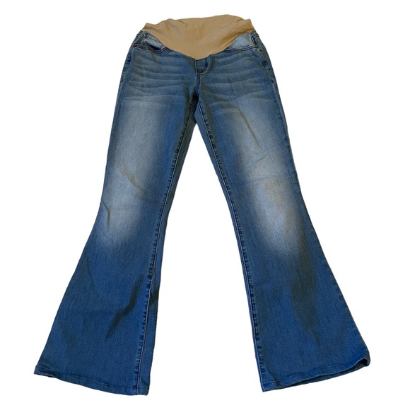 A Pea in the Pod Maternity Flare Jeans Denim Hidden Belly, sz 29. - Picture 1 of 7
